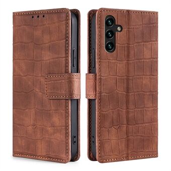 Stötsäker Design Crocodile Texture Plånbok Läderfodral Telefonskal Skal med stödjande Stand för Samsung Galaxy A13 5G / A04s 4G (164,7 x 76,7 x 9,1 mm)