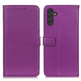 Litchi Texture Premium PU-läderplånbok Flip skyddande telefonfodral med Stand och magnetisk stängning för Samsung Galaxy A13 5G / A04s 4G (164,7 x 76,7 x 9,1 mm)