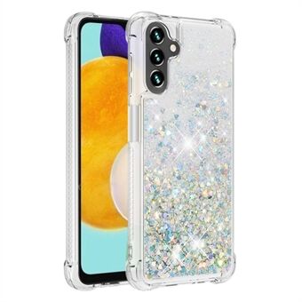 Quicksand Flödande Moving Glitter Flexibel TPU Stötsäkert sött telefonfodral för Samsung Galaxy A13 5G / A04s 4G (164,7 x 76,7 x 9,1 mm)