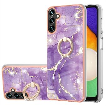 För Samsung Galaxy A13 5G / A04s 4G (164,7 x 76,7 x 9,1 mm) Stöddesign Anti- Scratch galvanisering Flexibelt TPU-skal IML IMD Marmormönster Telefonskal