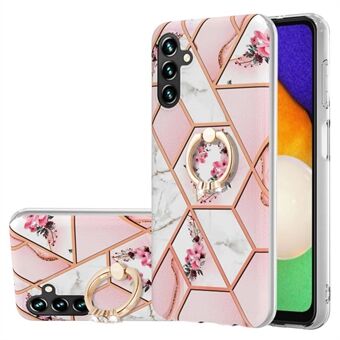 För Samsung Galaxy A13 5G / A04s 4G (164,7 x 76,7 x 9,1 mm) IMD Design Marble Pattern Telefonfodral Scratch Swivel Ring Kickställ Slitstarkt mjukt TPU-telefonskal