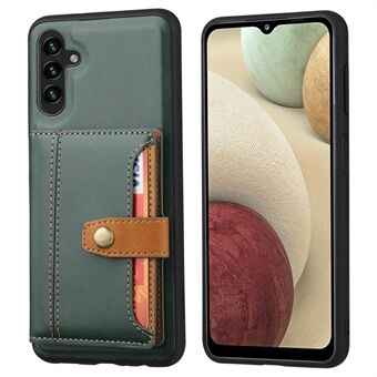 Fallsäker välskyddad Kickstand Design PU-läderbelagd TPU-fodral med kortplatser för Samsung Galaxy A13 5G / A04s 4G (164,7 x 76,7 x 9,1 mm)