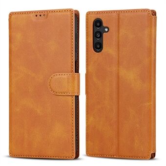 För Samsung Galaxy A13 5G / A04s 4G (164,7 x 76,7 x 9,1 mm) RFID-blockerande Retro PU matt läder plånboksfodral Anti-chockskydd Flip Stand Cover