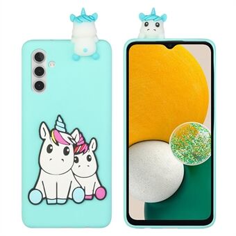 För Samsung Galaxy A13 5G 3D Söt Cartoon Funny Animal Style TPU + PVC Anti-Slip-fodral