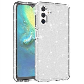 För Samsung Galaxy A13 5G Drop-proof glittrande genomskinligt glitterfodral Hårt PC Mjuk TPU Förtjockningsdesign Mobiltelefonskal