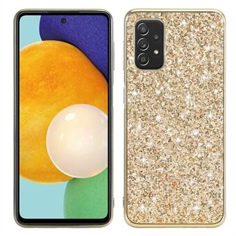 För Samsung Galaxy A13 5G Shiny glitter paljetter Telefonfodral Elektroplering TPU-ram Hård PC-baksida Hybrid-skal