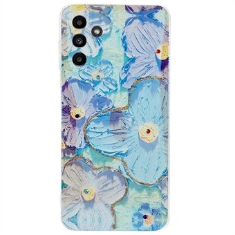 För Samsung Galaxy A13 5G / A04s 4G (164,7 x 76,7 x 9,1 mm) Ultra Slim Anti- Scratch Epoxi Rhinestone Decor TPU Fodral IMD Blommönster Mobiltelefon Skal