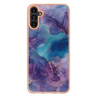 För Samsung Galaxy A13 5G / M13 5G / A04 4G (164,4 x 76,3 x 9,1 mm) YB IMD Series-16 Marble Case Style E IMD Elektropleringsram 2,0 mm TPU Stötsäkert flexibelt telefonskal