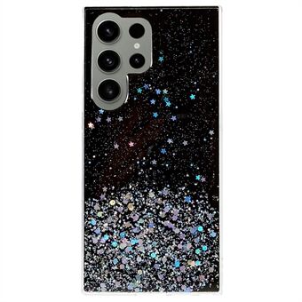 För Samsung Galaxy S22 Ultra 5G bakskal, Starry Sky Sparkle Epoxy Telefonfodral Mjukt TPU Skyddsskal