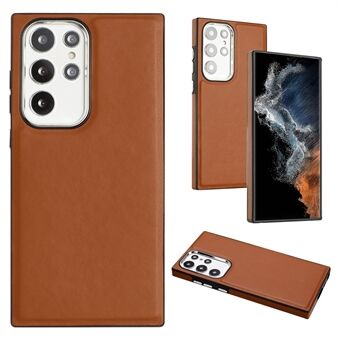 YB Leather Coating Series-6 telefonskal till Samsung Galaxy S22 Ultra 5G PU Läder+TPU bakfodral