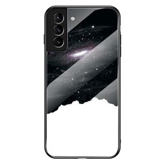 Starry Sky Style Anti- Scratch härdat glas + TPU + PC telefonfodral Hybrid skal för Samsung Galaxy S22 5G