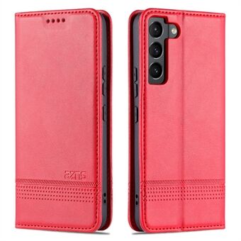 AZNS PU Läder + TPU Magnetisk Autoabsorberad Full Protection Cover Stand Plånbok Telefonfodral för Samsung Galaxy S22 5G