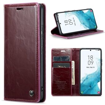 CASEME 003-serien för Samsung Galaxy S22 5G Fall Prevention PU Läder Folio Flip Telefonfodral Waxy Texture Stand