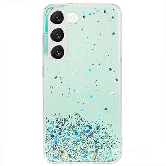 För Samsung Galaxy S22 5G Starry Sky Sparkle Epoxy Telefonfodral Mjuk TPU Skyddande baksida