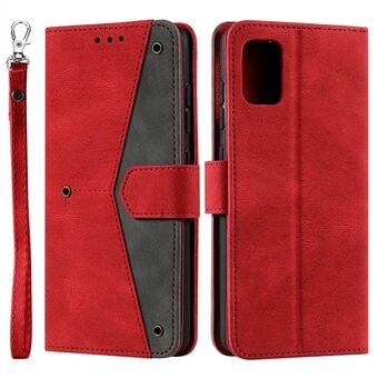 Sömmar Yta Skarvningsstil PU-läder och TPU-telefonfodral Skin-touch- Stand Plånbokstelefon Skyddsfodral för Samsung Galaxy A33 5G