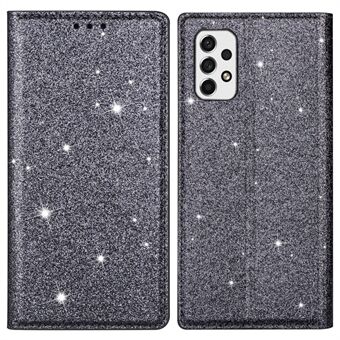 För Samsung Galaxy A33 5G Glitter Paljetter Stand Korthållare PU Läder Stötsäker Skydds Telefonfodral Skal