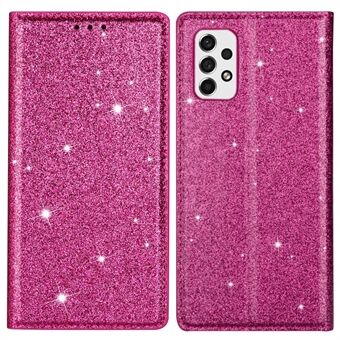 För Samsung Galaxy A33 5G Glitter Paljetter Stand Korthållare PU Läder Stötsäker Skydds Telefonfodral Skal