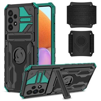 Fallsäkert Välskyddad PC + Mjuk TPU bärbart telefonfodral med justerbart armband för Samsung Galaxy A33 5G