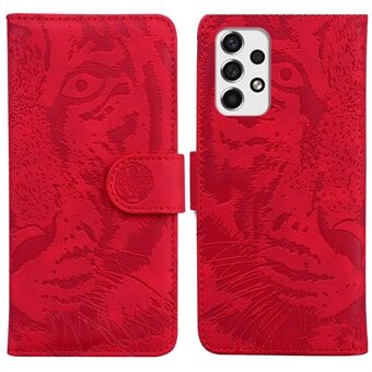 För Samsung Galaxy A33 5G Fashionabla Tigermönster Flip Läder Telefonfodral Skyddande telefonfodral Stödande Stand