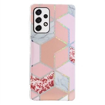 Marble Pattern IMD Soft TPU Galvanisering tunt skyddande mobiltelefonfodral för Samsung Galaxy A33 5G