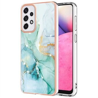 LB3 Series Marble Soft TPU-fodral för Samsung Galaxy A33 5G, galvaniserad IMD Slim Anti- Scratch Shockproof Cover