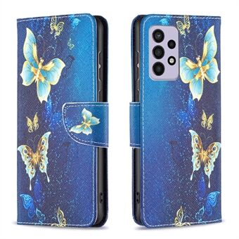 För Samsung Galaxy A33 5G Mönsterutskrift PU-läder Magnetic Flip Cover Stand Funktion Plånboksväska