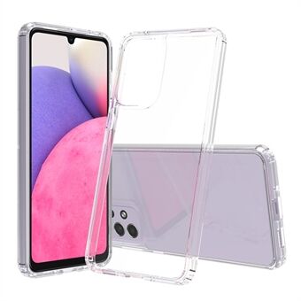 För Samsung Galaxy A33 5G genomskinligt telefonfodral Hårt akryl + mjuk TPU Anti- Scratch skalfodral för mobiltelefon