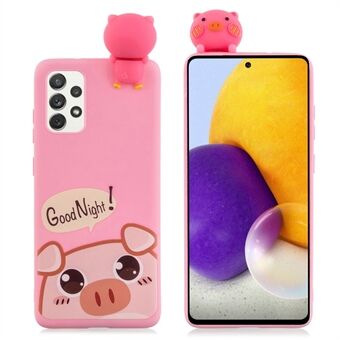 För Samsung Galaxy A33 5G SZ Mönsterutskrift TPU + PVC Anti-Slip-fodral 3D Cartoon Funny Animal Style Telefonskal