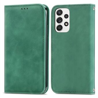 För Samsung Galaxy A33 5G Skin-Touch Feeling Vintage Läder + TPU-fodral Kortplatser Stand Flip Magnetic Cover