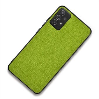 För Samsung Galaxy A33 5G Anti-fingeravtryck Anti-svett Skarvtyg Textur PU Läderbeläggning Telefonskal Hybrid TPU + PC-fodral