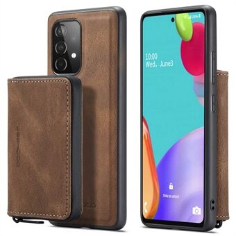 JEEHOOD för Samsung Galaxy A33 5G dragkedja Plånbok Kickstand Telefonfodral Avtagbart magnetiskt absorptionsläderbelagt TPU-fodral