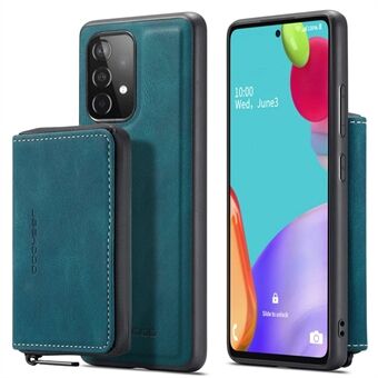 JEEHOOD för Samsung Galaxy A33 5G dragkedja Plånbok Kickstand Telefonfodral Avtagbart magnetiskt absorptionsläderbelagt TPU-fodral