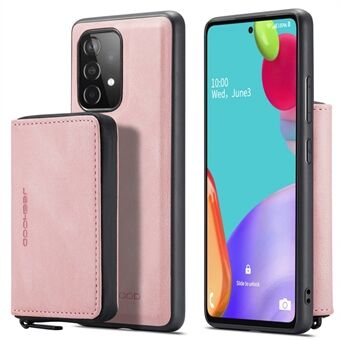 JEEHOOD för Samsung Galaxy A33 5G dragkedja Plånbok Kickstand Telefonfodral Avtagbart magnetiskt absorptionsläderbelagt TPU-fodral