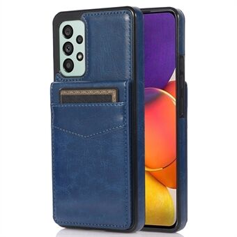 För Samsung Galaxy A33 5G Slim-fit telefonfodral PU-läder + TPU-fodral med Kickstand-korthållare