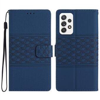 För Samsung Galaxy A33 5G telefonfodral Plånbok Skin-touch Feeling Läder Retropräglat mönster Stand Telefonskal