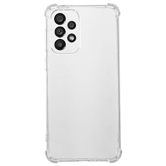 För Samsung Galaxy A33 5G Soft TPU telefonfodral Transparent förstärkta hörn Anti-droppskydd