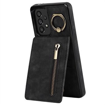 För Samsung Galaxy A33 5G RFID-blockerande stödfodral Retro PU+TPU Stötsäkert plånboksfodral