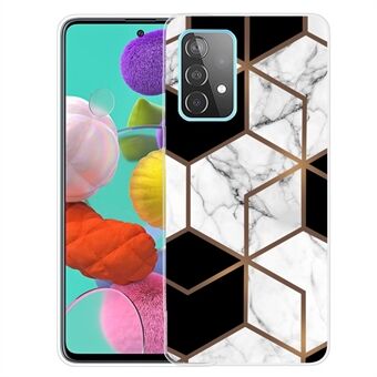 Mjukt TPU-design IMD, marmormönster skyddande telefonväska för Samsung Galaxy A53 5G.