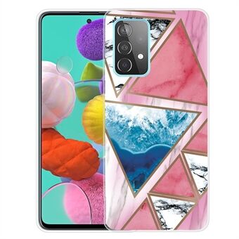 Mjukt TPU-design IMD-marmormönster skyddande mobilskal för Samsung Galaxy A53 5G.