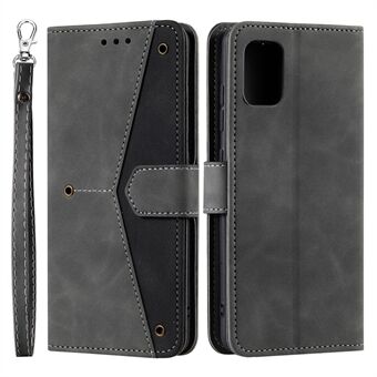 Fashionabla tvåfärgade design i PU-läder och TPU-telefonfodral, sömmar med skinn-touch- Stand Plånboksskal till Samsung Galaxy A53 5G