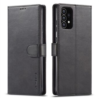 LC.IMEEKE Stötsäker texturerad plånbok PU-läder Flip Folio Stand Fodral Mobiltelefonfodral Skal för Samsung Galaxy A53 5G