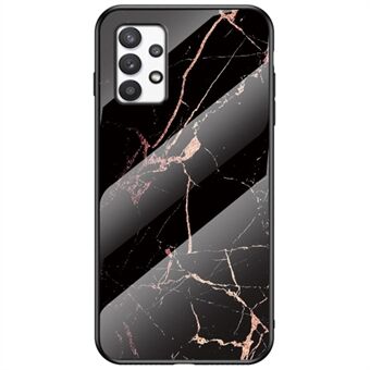 Härdat glas + PC + TPU Hybrid Cover Fallskydd Marmormönster telefonfodral för Samsung Galaxy A53 5G