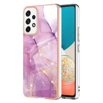 LB3-serien galvaniserad IMD-bakfodral för Samsung Galaxy A53 5G, Marmor Ultra Slim Soft TPU Stötsäkert telefonskal