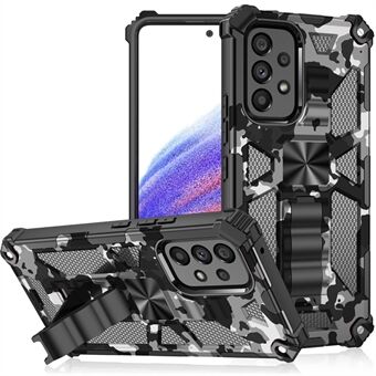 Tunt telefonfodral för Samsung Galaxy A53 5G militärklassig rustning Hybrid PC+TPU Stötsäkert kamouflageskydd med stöd