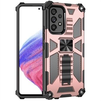 För Samsung Galaxy A53 5G Skyddsfodral Scratch Kickstand Inre TPU + Hård PC Stötsäkert bakfodral