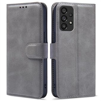 För Samsung Galaxy A53 5G PU Läder Flip Cover Plånbok Design Stand TPU Stötsäkert innerskal Magnetisk telefonfodral