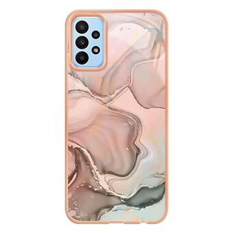 YB IMD Series-16 Style E för Samsung Galaxy A53 5G IMD Marble Pattern Mjukt TPU-fodral 2,0 mm galvanisering telefonskyddsskydd