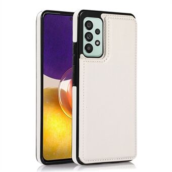 För Samsung Galaxy A53 5G Dual Buttons Kortplatser Kickstand Bakstycke PU-läderbelagd TPU-telefonfodral