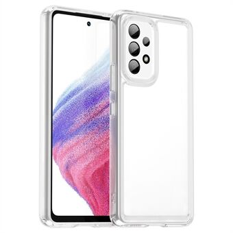 För Samsung Galaxy A53 5G-fodral TPU + Akryl Transparent Telefonfodral (Stor bakre linshål)