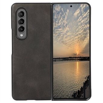 För Samsung Galaxy Z Fold4 5G Anti- Scratch Textured Leather Coated PC+TPU Bakfodral Stötdämpning Smalt halkfritt skal